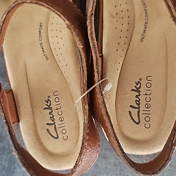 Women's Brown Leather Ankle Strap Sandals - Picture 3 of 9